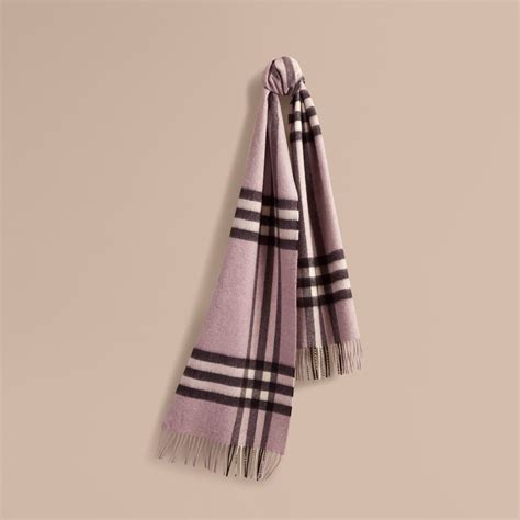 burberry cashmere scarf dusty lilac|burberry check wool scarf.